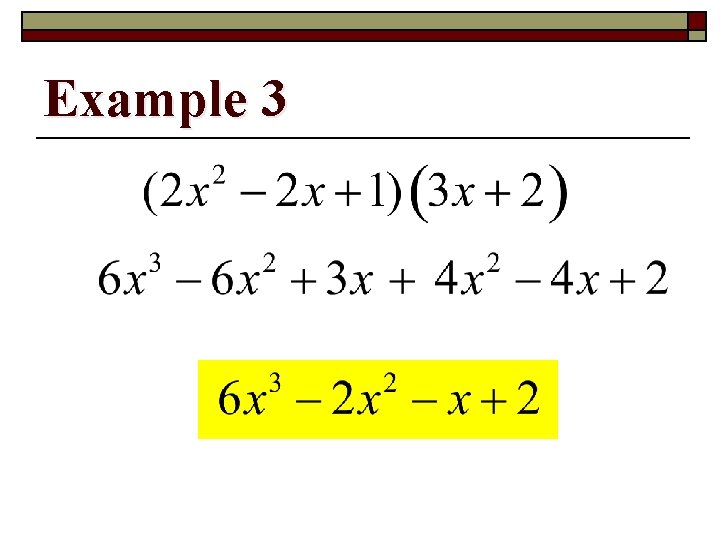 Example 3 