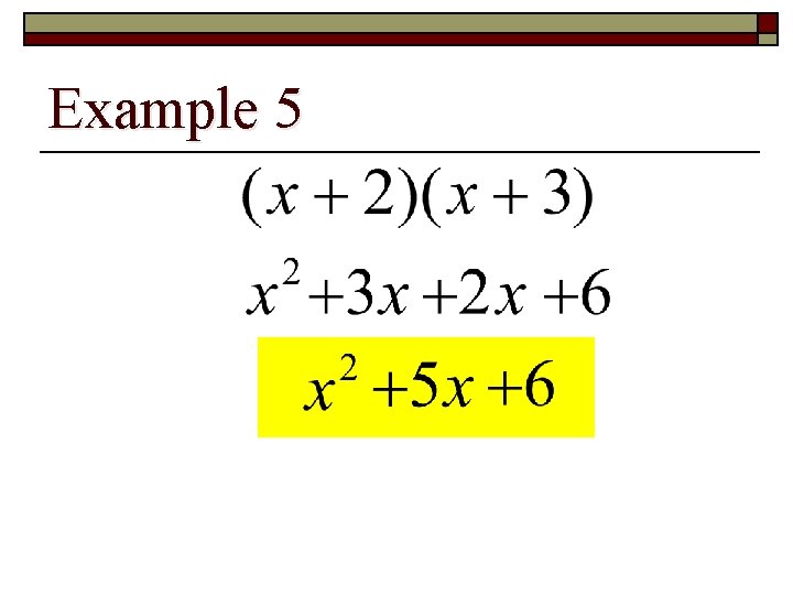 Example 5 
