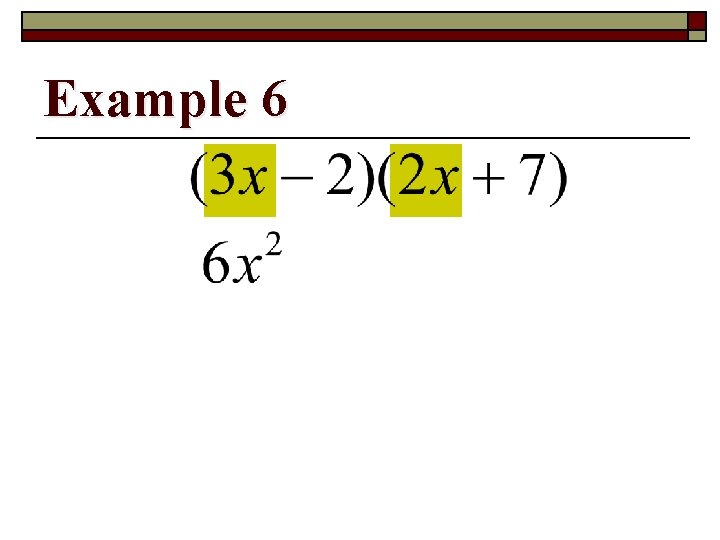 Example 6 