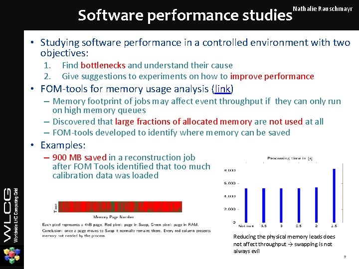 Nathalie Rauschmayr Software performance studies • Studying software performance in a controlled environment with