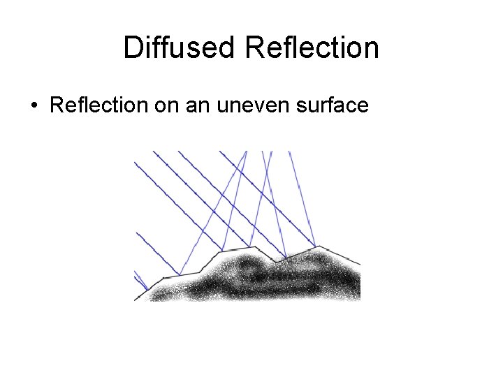 Diffused Reflection • Reflection on an uneven surface 
