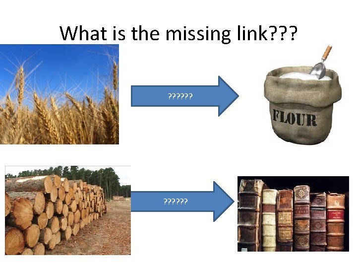 What is the missing link? ? ? ? ? 