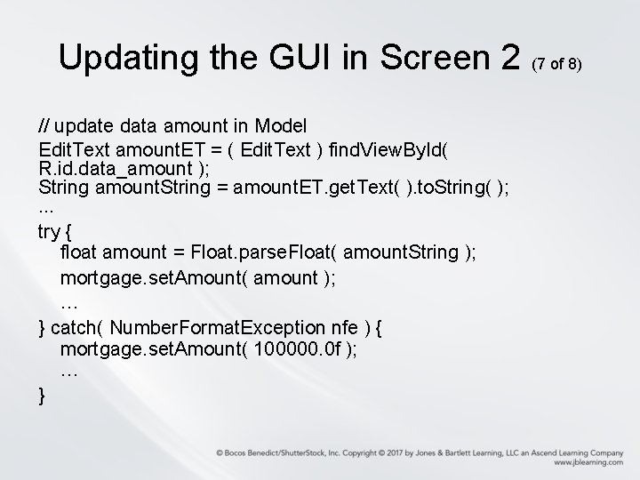 Updating the GUI in Screen 2 (7 of 8) // update data amount in Updating the GUI in Screen 2 (7 of 8) // update data amount in
