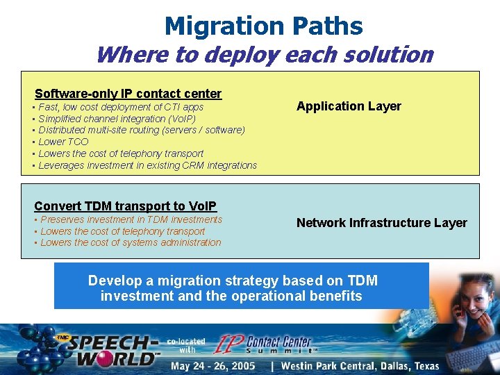 Migration Paths Where to deploy each solution Software-only IP contact center • Fast, low