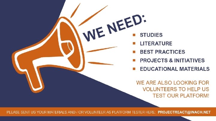 How can you help Re-ACT? This presentation was funded by the European Union’s Rights,