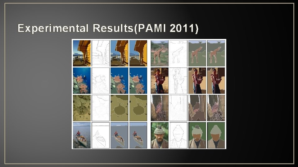 Experimental Results(PAMI 2011) 