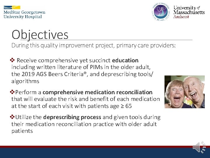 Objectives During this quality improvement project, primary care providers: v Receive comprehensive yet succinct
