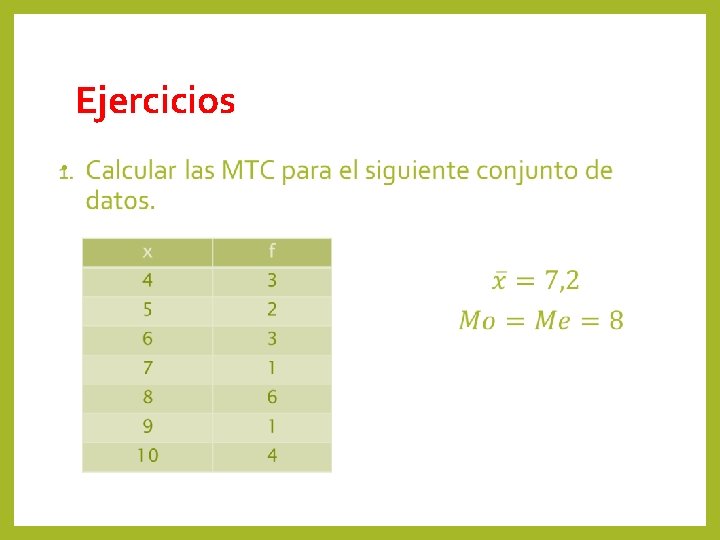 Ejercicios • 