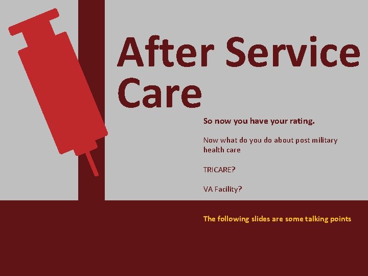After Service Care So now you have your rating. Now what do you do