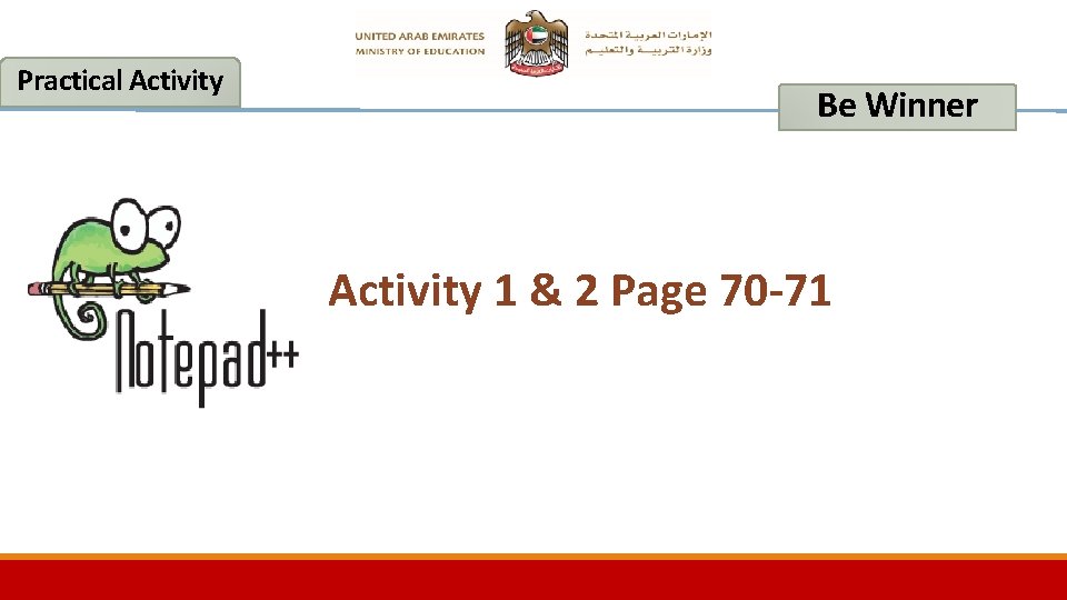 Practical Activity Be Winner Activity 1 & 2 Page 70 -71 