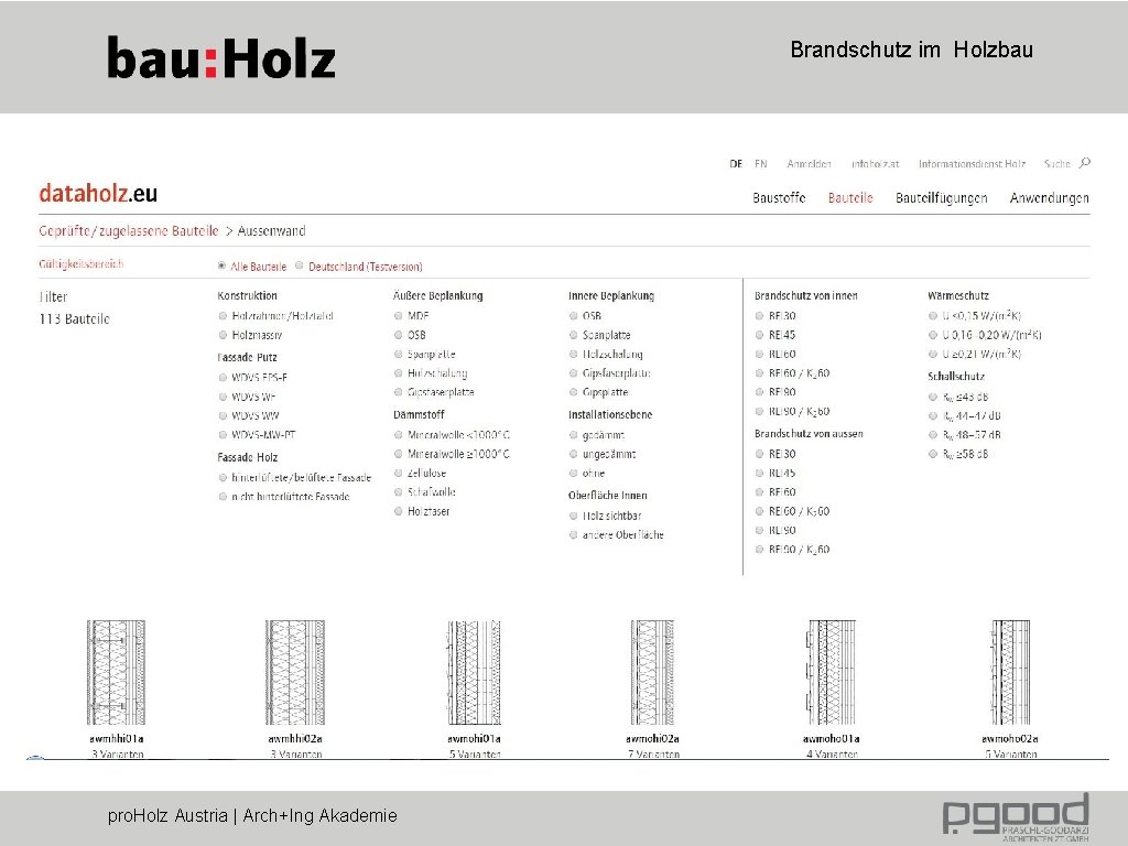 Brandschutz im Holzbau pro. Holz Austria | Arch+Ing Akademie 