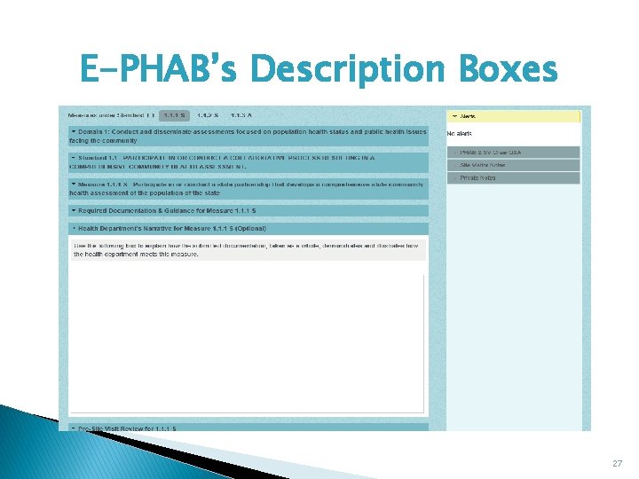 E-PHAB’s Description Boxes 27 