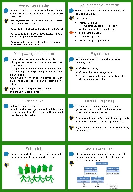 Averechtse selectie proces dat door asymmetrische informatie de slechte risico’s de goede risico’s van