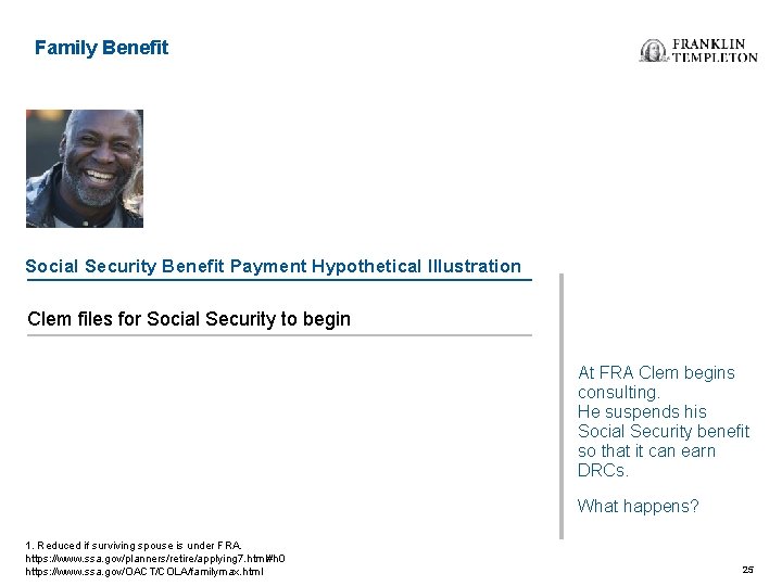 Family Benefit Social Security Benefit Payment Hypothetical Illustration Clem files for Social Security to