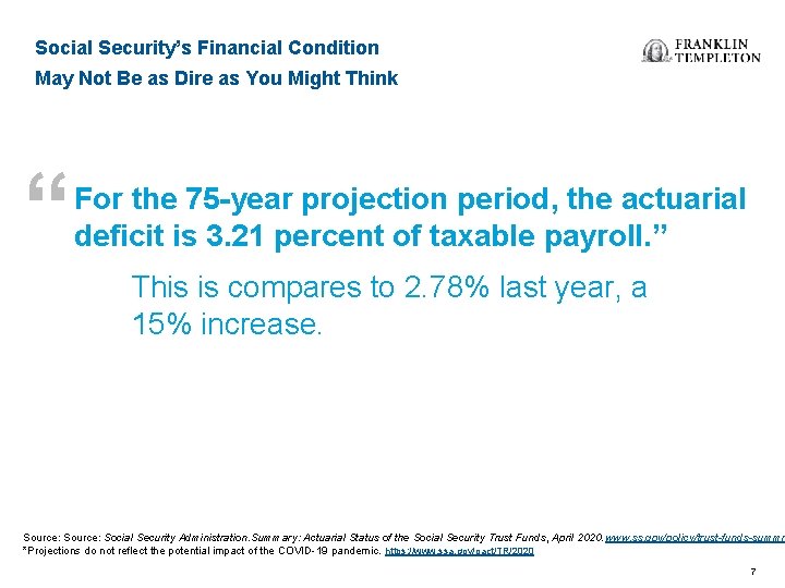 Social Security’s Financial Condition May Not Be as Dire as You Might Think “