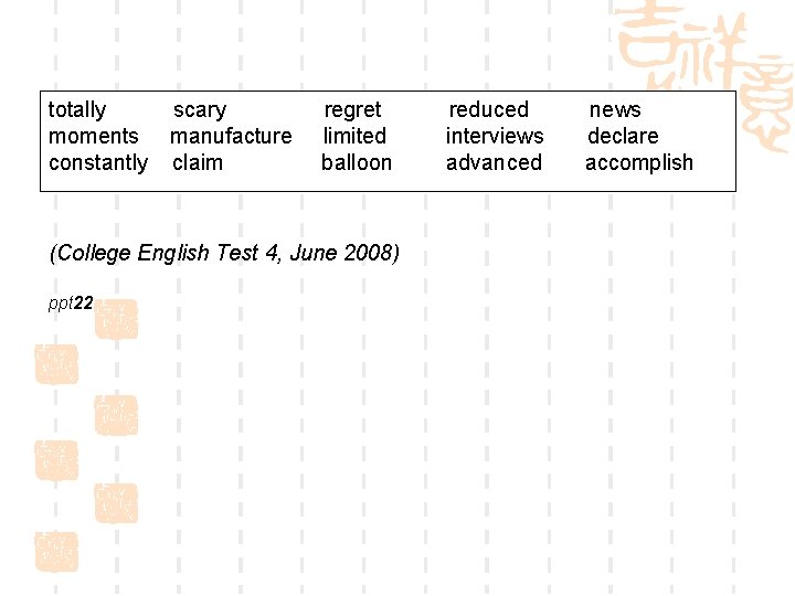 totally scary moments manufacture constantly claim regret limited balloon (College English Test 4, June