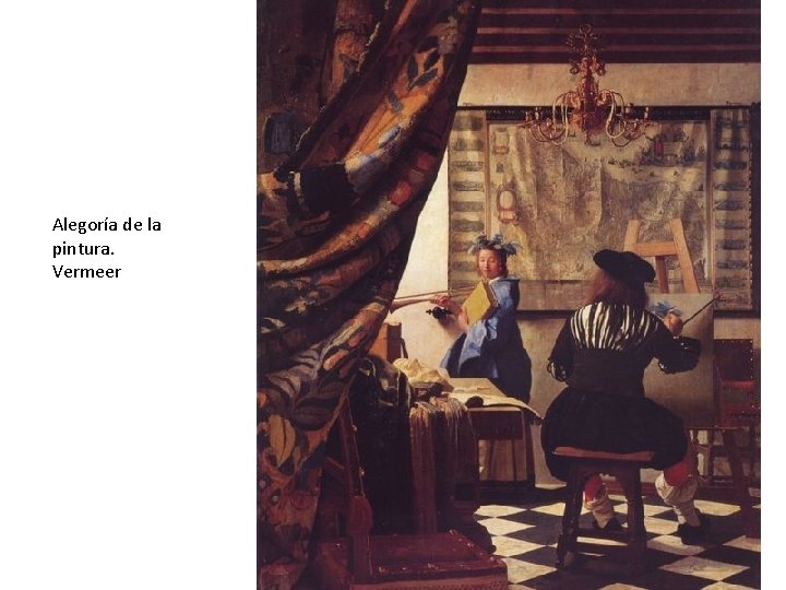 Alegoría de la pintura. Vermeer 