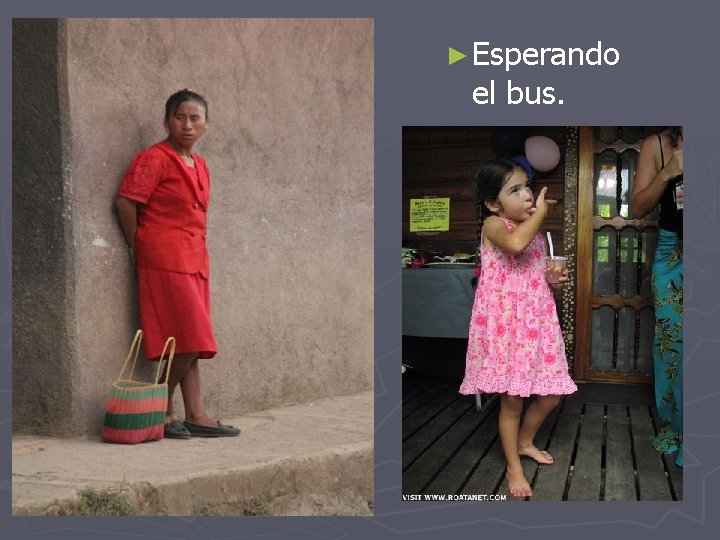 ► Esperando el bus. 
