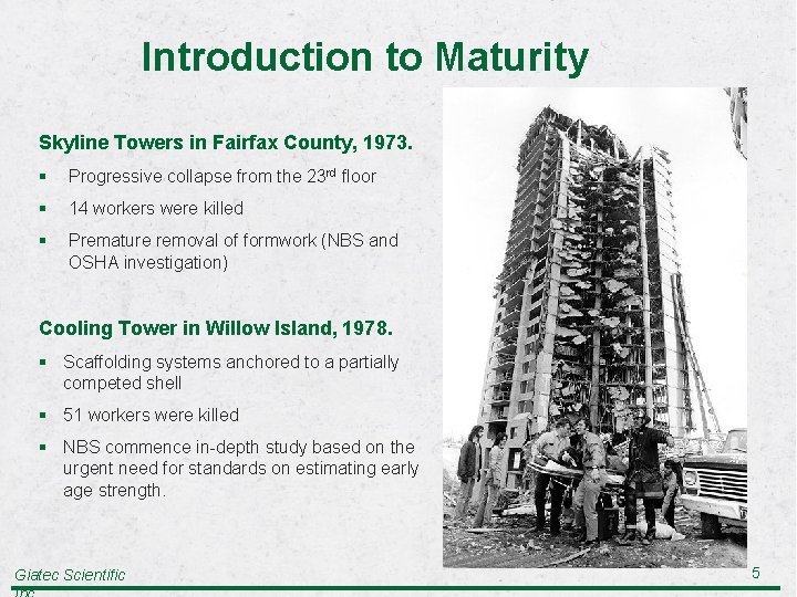 Introduction to Maturity Skyline Towers in Fairfax County, 1973. § Progressive collapse from the