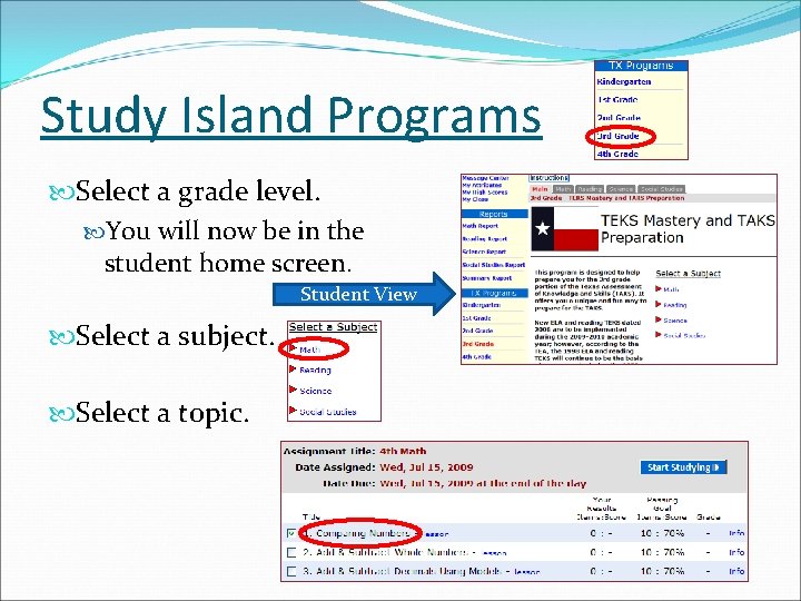 Study Island Programs Select a grade level. You will now be in the student