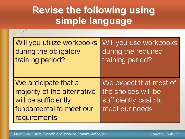 Revise the following using simple language Will you utilize workbooks Will you use workbooks