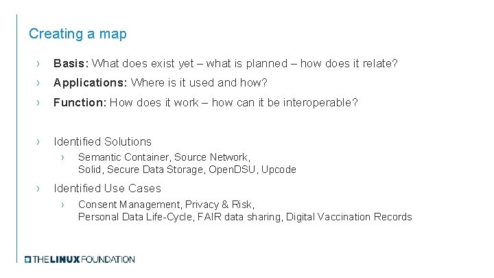 Creating a map › Basis: What does exist yet – what is planned –