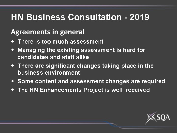 HN Business Consultation - 2019 Agreements in general w There is too much assessment