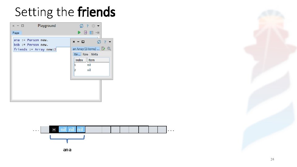 Setting the friends nil nil nil ana 24 