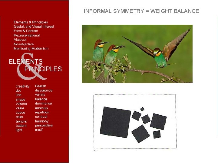 INFORMAL SYMMETRY = WEIGHT BALANCE 