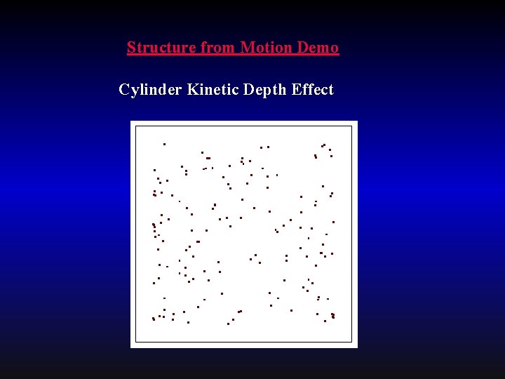 Structure from Motion Demo Cylinder Kinetic Depth Effect 