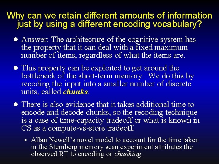 Why can we retain different amounts of information just by using a different encoding