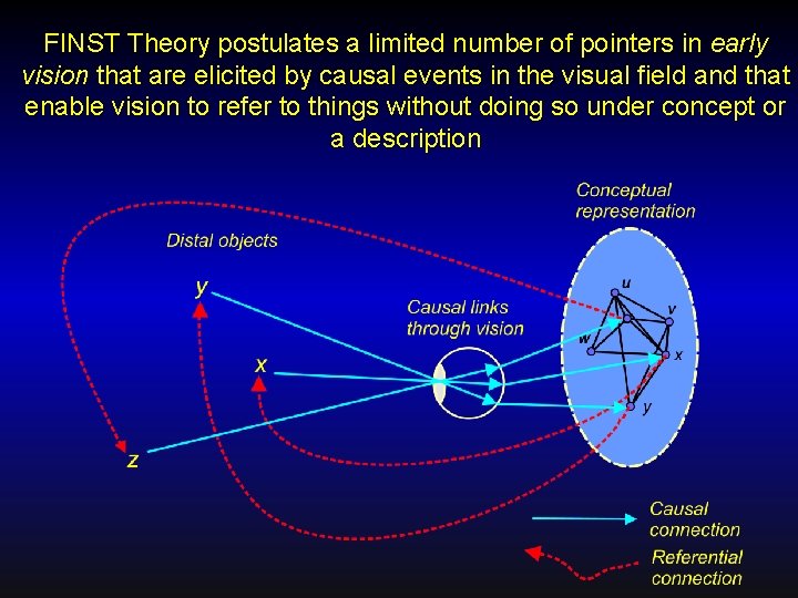FINST Theory postulates a limited number of pointers in early vision that are elicited