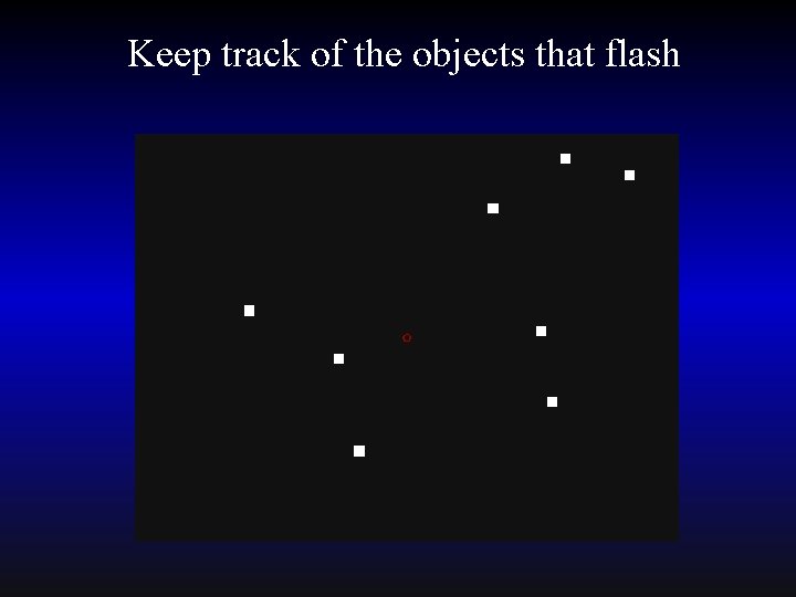 Keep track of the objects that flash 