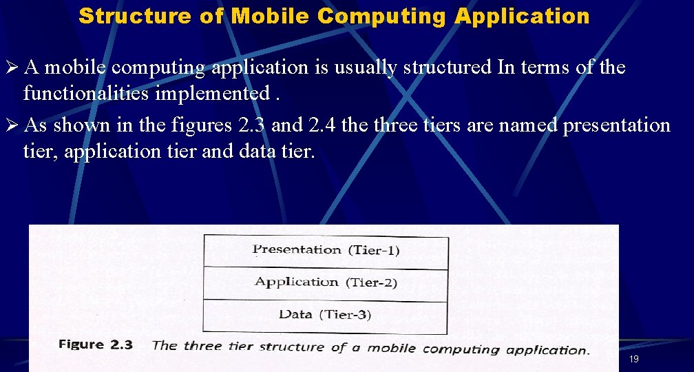 Structure of Mobile Computing Application Ø A mobile computing application is usually structured In Structure of Mobile Computing Application Ø A mobile computing application is usually structured In