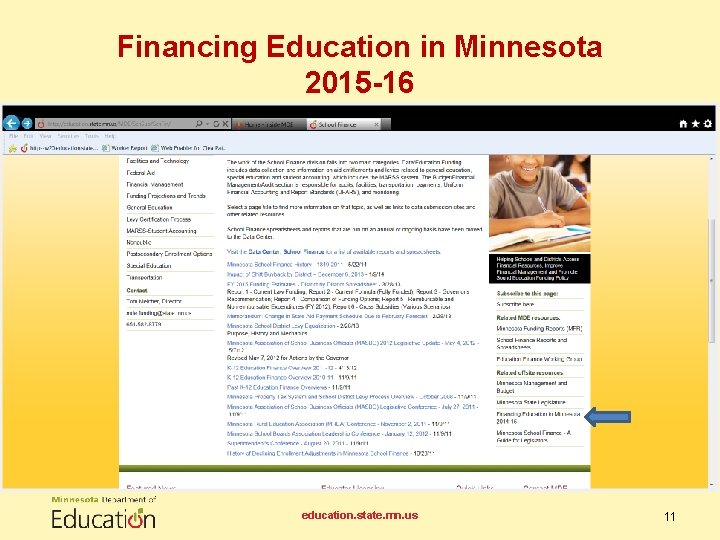 Financing Education in Minnesota 2015 -16 • http: //education. state. mn. us/MDE/Sch. Sup/Sch. Fi