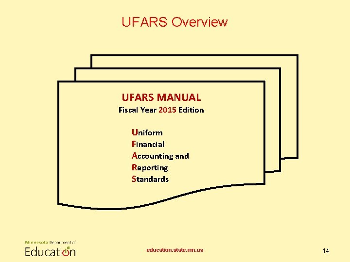 UFARS Overview UFARS MANUAL Fiscal Year 2015 Edition Uniform Financial Accounting and Reporting Standards