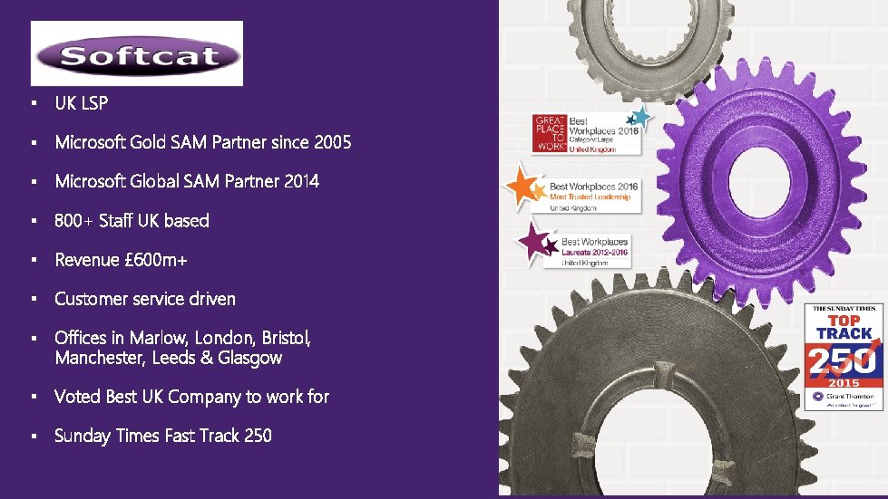 § UK LSP § Microsoft Gold SAM Partner since 2005 § Microsoft Global SAM