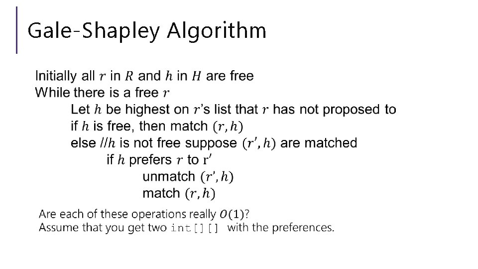 Gale-Shapley Algorithm 