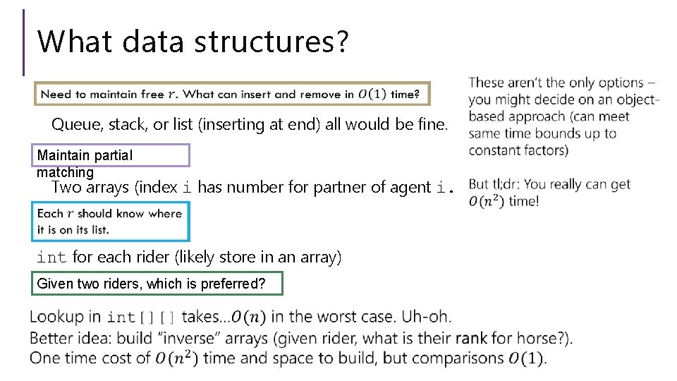 What data structures? Queue, stack, or list (inserting at end) all would be fine.