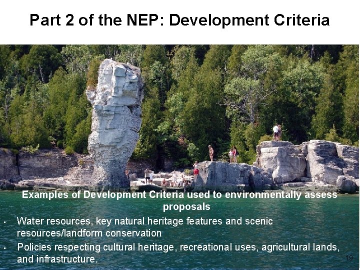 Part 2 of the NEP: Development Criteria • • Examples of Development Criteria used