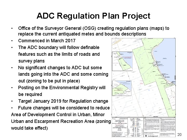ADC Regulation Plan Project • Office of the Surveyor General (OSG) creating regulation plans