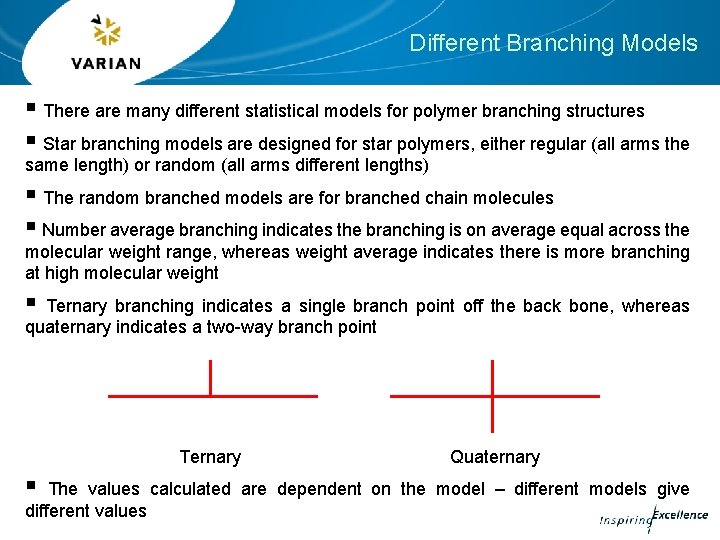 Different Branching Models § There are many different statistical models for polymer branching structures Different Branching Models § There are many different statistical models for polymer branching structures