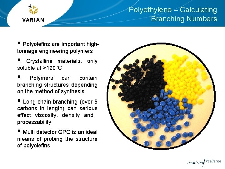 Polyethylene – Calculating Branching Numbers § Polyolefins are important hightonnage engineering polymers § Crystalline Polyethylene – Calculating Branching Numbers § Polyolefins are important hightonnage engineering polymers § Crystalline