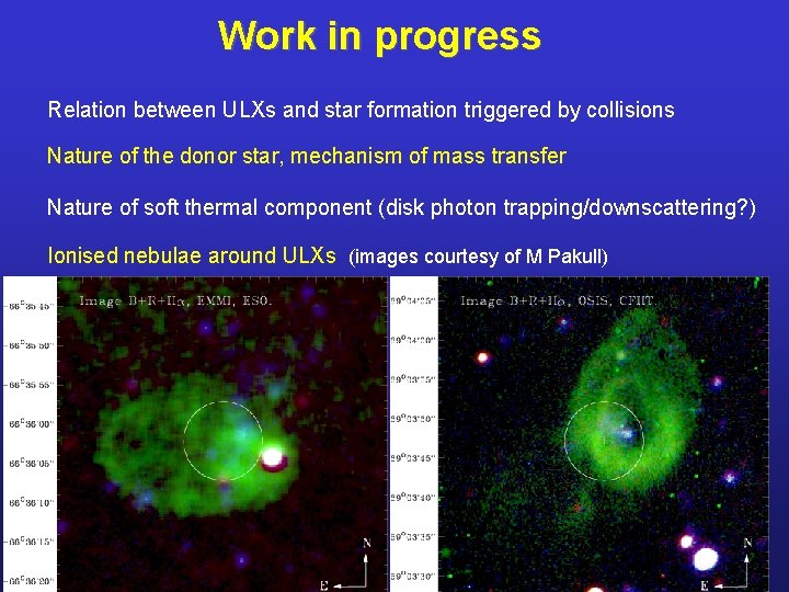 Work in progress Relation between ULXs and star formation triggered by collisions Nature of