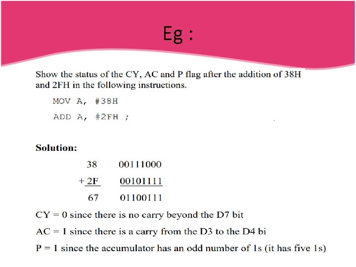 Eg : 
