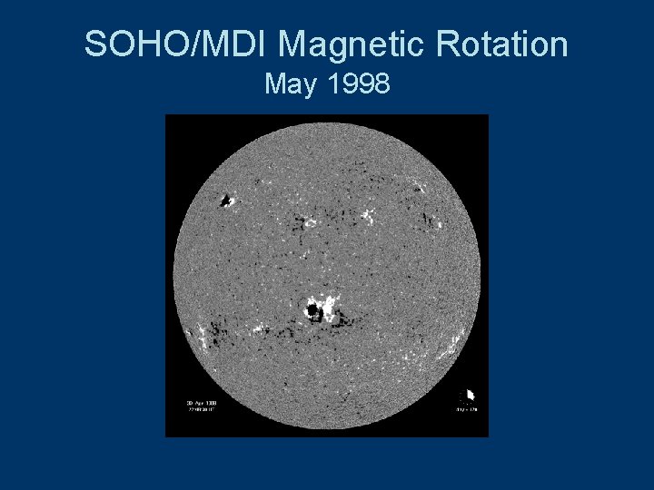 SOHO/MDI Magnetic Rotation May 1998 