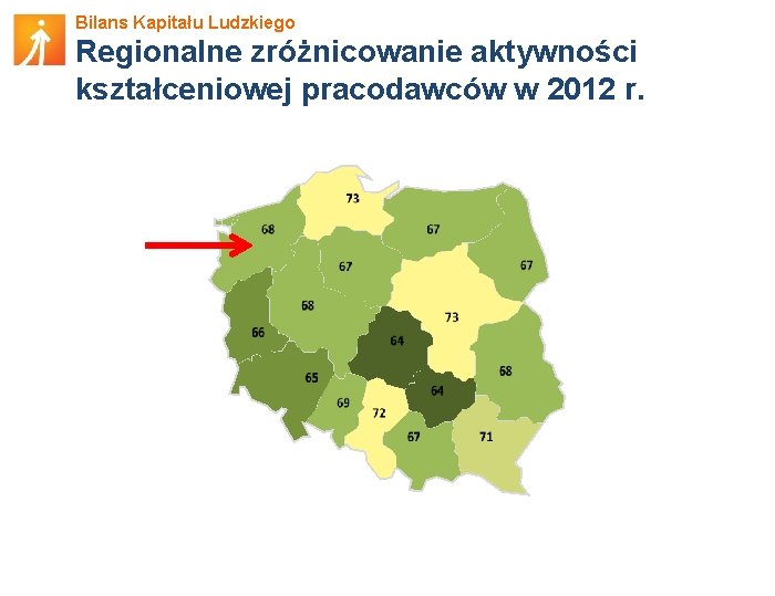 Bilans Kapitału Ludzkiego Regionalne zróżnicowanie aktywności kształceniowej pracodawców w 2012 r. 