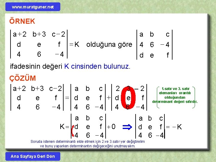 www. muratguner. net ÖRNEK a+2 b+3 c -2 a b c d e f