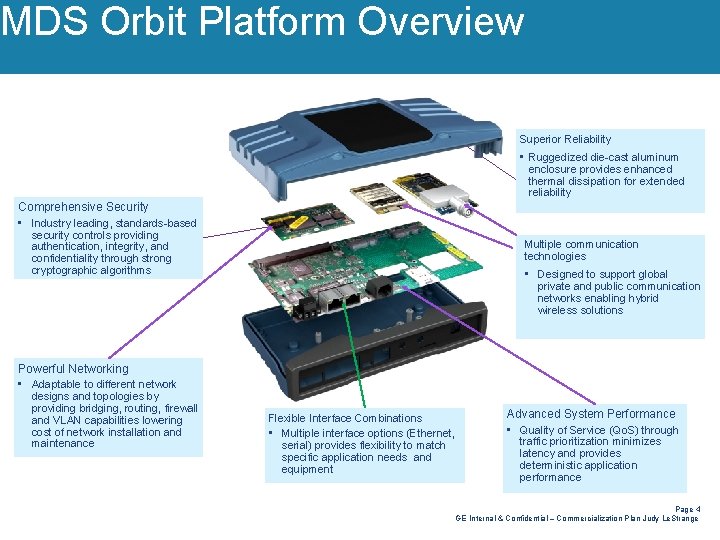 MDS Orbit Platform Overview Superior Reliability • Ruggedized die-cast aluminum enclosure provides enhanced thermal