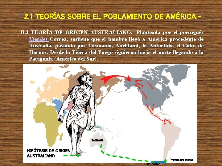 2. 1 TEORÍAS SOBRE EL POBLAMIENTO DE AMÉRICA. B. 3 TEORÍA DE ORIGEN AUSTRALIANO.